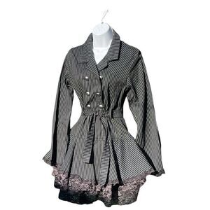Criminal Damage Admiral Coat Petticoat Pirate Pinstripe Dress